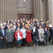 Grupo a la salida de Misa Iglesia de los Agustinos